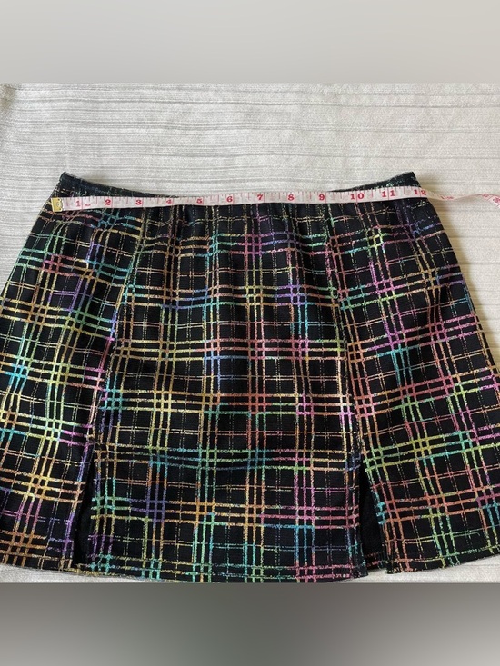 OHS Holographic Plaid Mini Skirt ✨🖤 - Picture 3 of 6